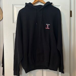 Black Zig Zag Hoodie for Men